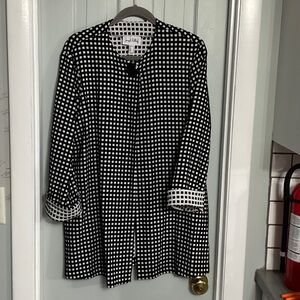 Black and White Checkered Coat